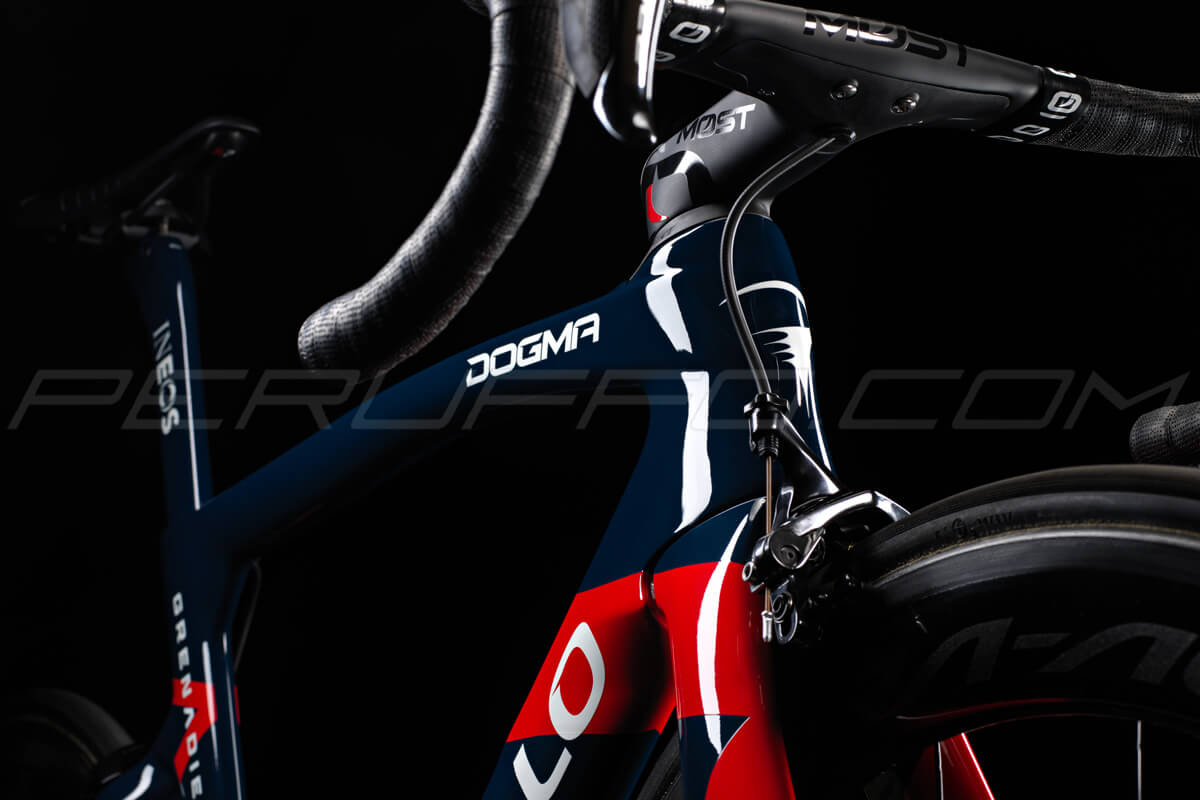 The new Pinarello Dogma F12 for the British Team Ineos Grenadiers