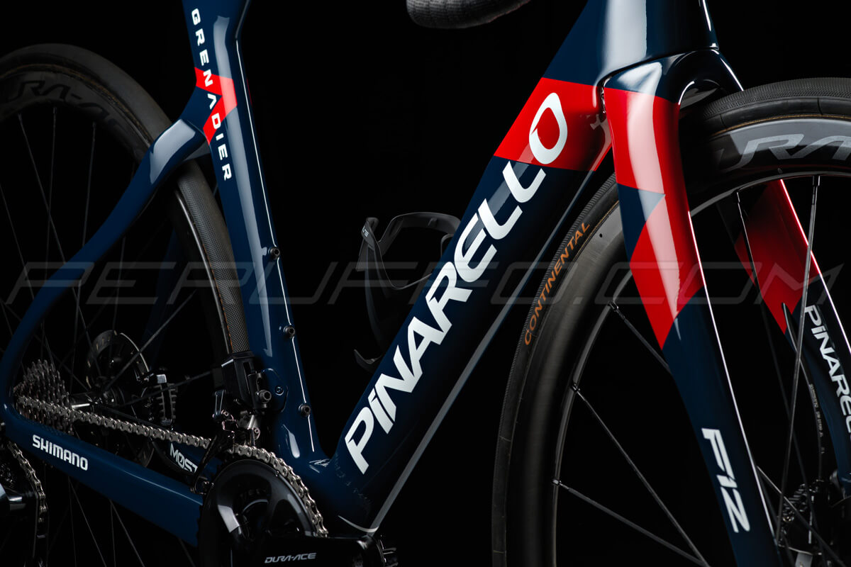 The new Pinarello Dogma F12 for the British Team Ineos Grenadiers