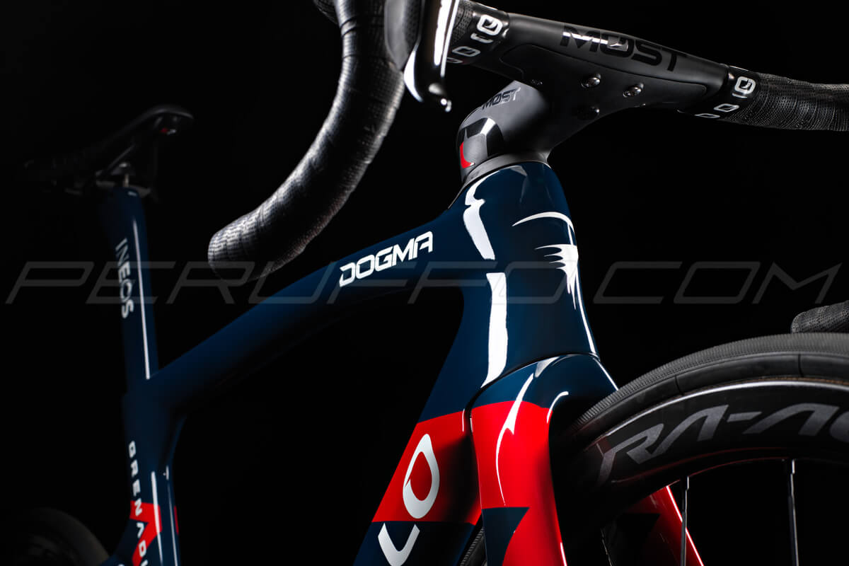 The new Pinarello Dogma F12 for the British Team Ineos Grenadiers