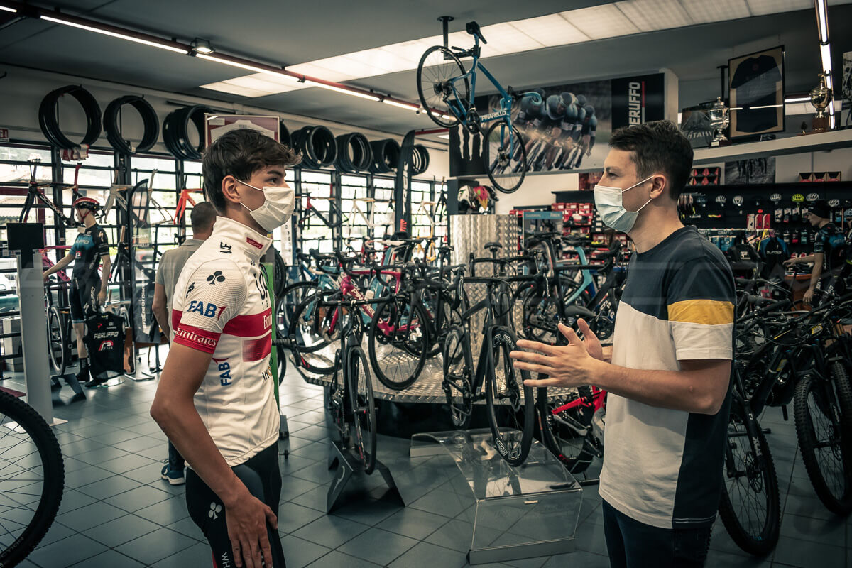 Alessandro Covi Visita il TeamPeruffo