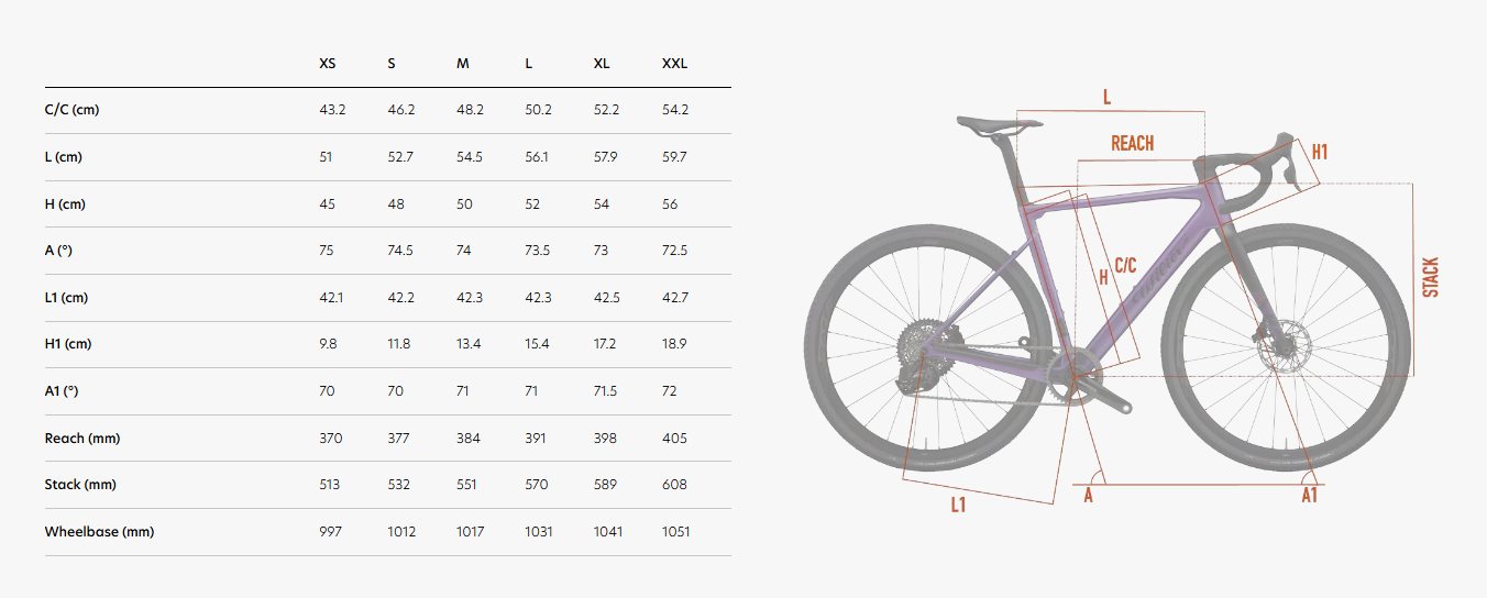 Wilier Triestina Rave SLR Geometria Geometry